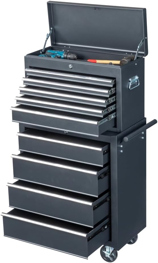 Metal Rolling Tool Box Organizer | Lockable Tool Chest by NAICKUC