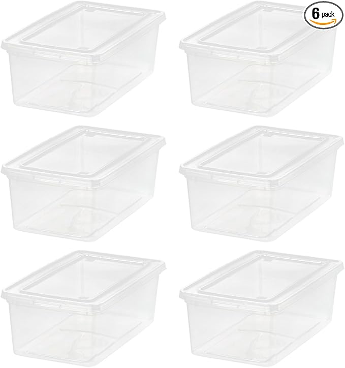 IRIS USA 6-Pack 6 Qt Storage Bins by IRISUSA