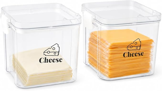 2 Pack Cheese Container for Refrigerator Airtight Creamer Container by Unknown