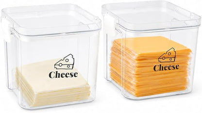 2 Pack Cheese Container for Refrigerator Airtight Creamer Container by Unknown