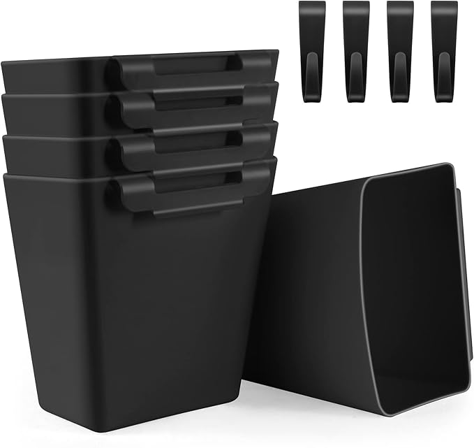 5 Pack Hanging Cup Holders, Space Saving Hanging Storage Basket Pencil Holder by LEZIOA