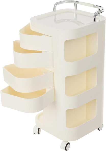3 Tier Rolling Storage Drawer Cart, 4 Drawers Plastic Rolling Cart - Image 3