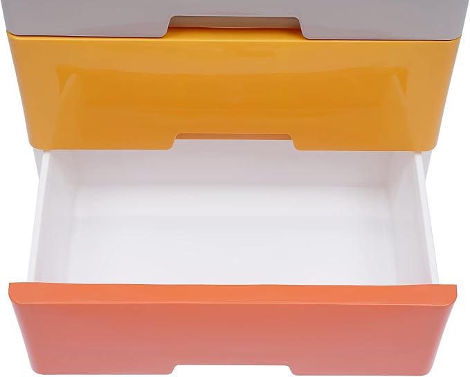 Plastic Drawers Dresser Storage Cabinet 5 Drawer Stackable Vertical Clothes - Image 4
