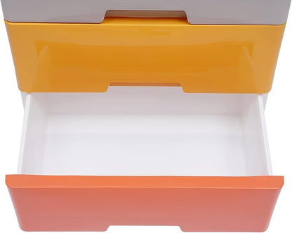 Plastic Drawers Dresser Storage Cabinet 5 Drawer Stackable Vertical Clothes - Image 4