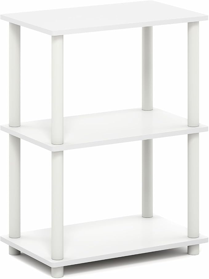 Furinno Turn-N-Tube Storage Shelves, 3-Tier Book Shelf, Corner Shelf, Toolless - Image 5
