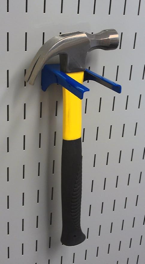 Wall Control KT-200-DLX Blue Slotted Metal Pegboard Hook Kit - Image 7
