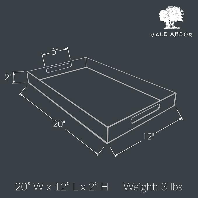 Clear Acrylic Serving Tray for Vanity, Desk and Décor - Image 4