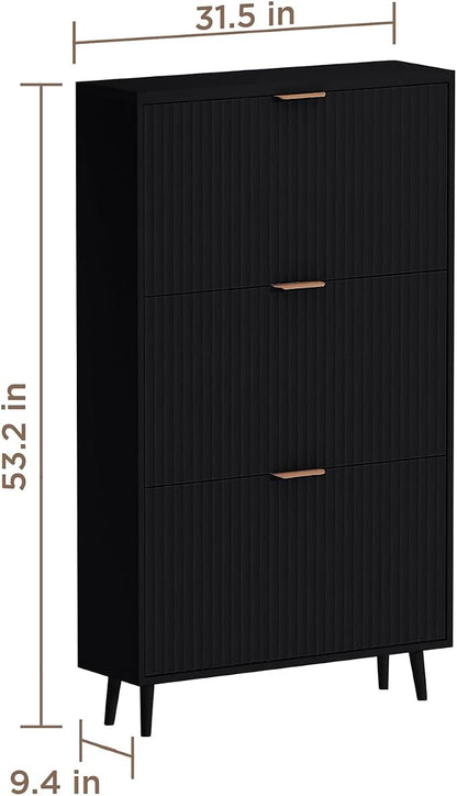 Shoe Cabinet Storage, Modern Freestanding Organizer - Image 2
