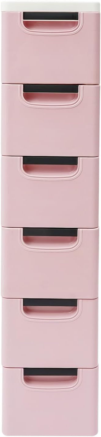 6 Drawers Narrow Slim Plastic Storage Cabinet, Storage Drawer - Image 6
