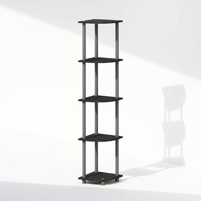 Furinno Turn-N-Tube Storage Shelves, 5-Tier Book Shelf, Corner Shelf, Toolless - Image 4
