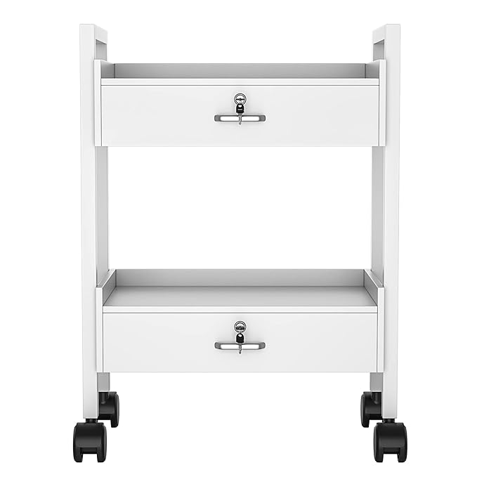 Paddie Salon Trolley Cart, Salon Tray Wooden Mobile Utility Cabinet - Image 6