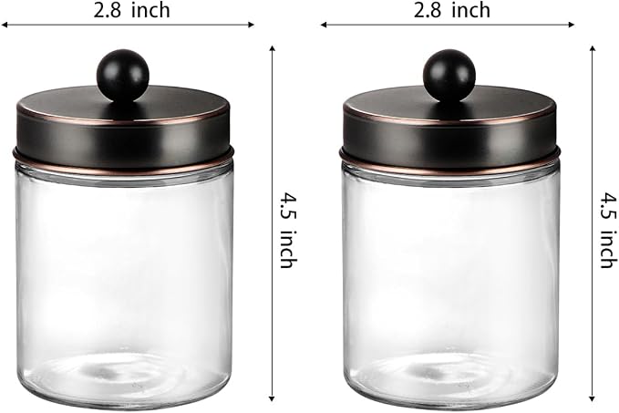 Amolliar Apothecary Jars Bathroom Storage Organizer - Image 7