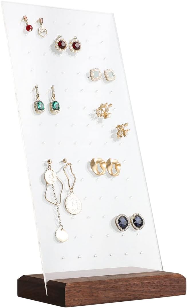 GemeShou walnut earring display by GemeShou