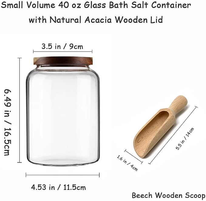 40 oz Bath Salts Glass Jar - Image 2