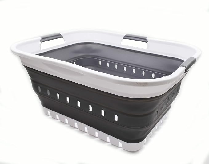 SAMMART 42L Collapsible Plastic Laundry Basket - Image 2