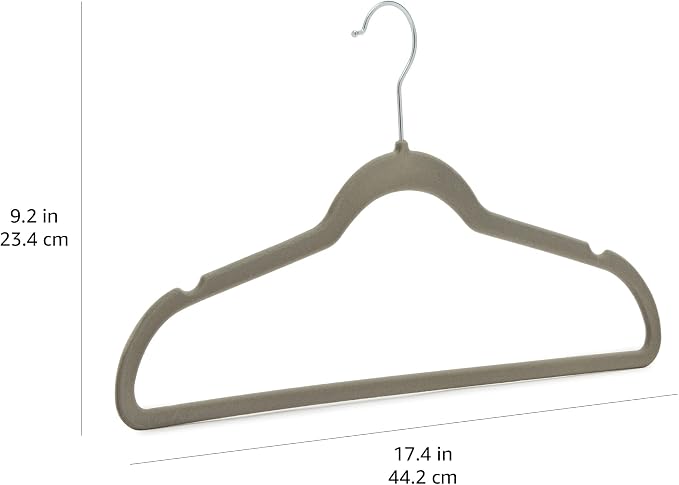Amazon Basics Slim Velvet Non-Slip Space Saving Suit Clothes Hangers, Closet - Image 6