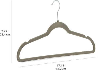 Amazon Basics Slim Velvet Non-Slip Space Saving Suit Clothes Hangers, Closet - Image 6