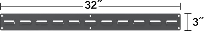 Akro-Mils 30632 Heavy Duty Wall Mount Garage Storage Steel Louvered Rail | Wall - Image 3