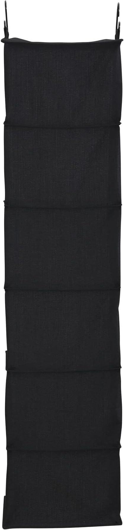 Household Essentials Black 6 Shelf Hanging Closet Organizer Shelf - Image 6