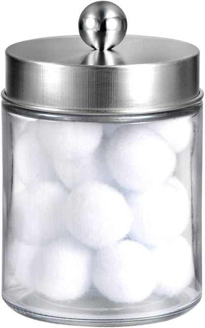 Amolliar Apothecary Jars Bathroom Vanity Organizer -Countertop Canister Jar by Amolliar