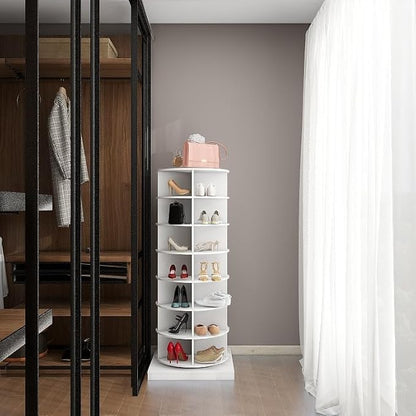 HomVent Rotating Shoe Rack, 7-Tier Spinning Shoe Rack Tower | 360° Revolving - Image 7