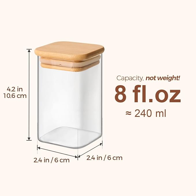 ComSaf Spice Jars with Labels 8 oz 16Pack, Small Spice Containers Starter Set - Image 3