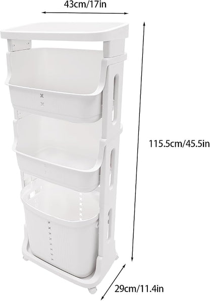 4 Tiers Standing Laundry Baskets - Image 7