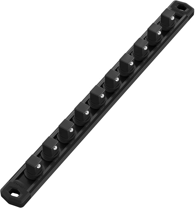 WORKPRO Magnetic Socket Organizer, 1/2-Inch Drive Aluminum Alloy Socket Rail by WORKPRO