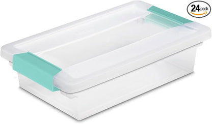 Sterilite Clip Box, Stackable Clear Plastic Bins- Small, Arts or Crafts Supplies by Sterilite