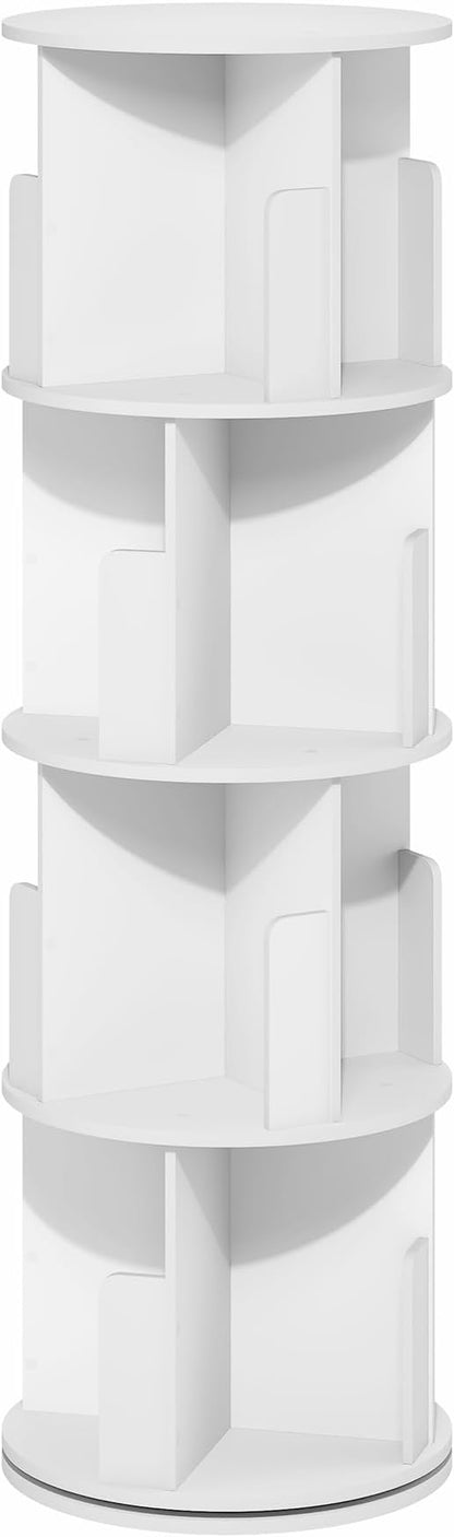 Furinno DALY Rotating Bookshelf Tower, 4-Tier 360 Display Book Shelf, Lazy by Furinno-FitsYourSpaceFitsYourBudget