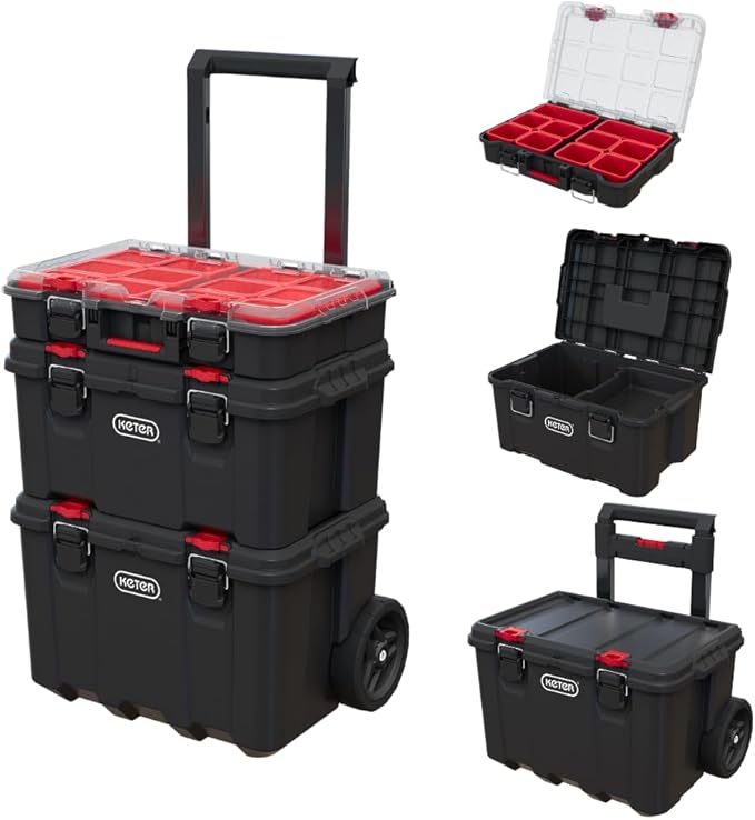 Keter Stack-n-Roll Modular Tools Organizer by Unknown