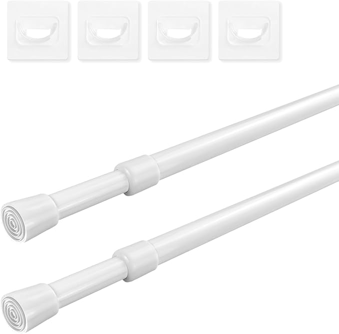 Cupboard Bars Tension Rods, 2 Pack Spring Tensions Rods 28-40 Inches Steel by Unknown