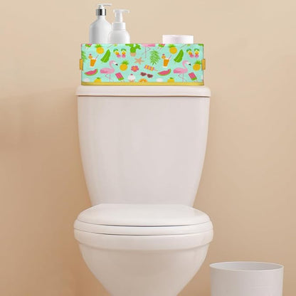Summer Flamingo Fruits Bathroom Storage Basket, Foldable - Image 7