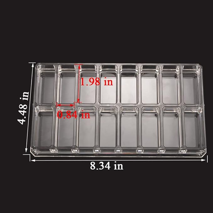 Acrylic Eyeshadow Makeup Organizer 16 Space Cosmetic Storage Container Clean - Image 9