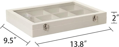 Frebeauty Velvet Jewelry Tray, 12 Grid Jewelry Organizer - Image 3