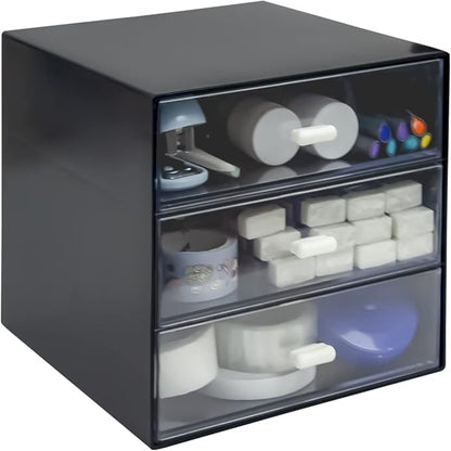 Desk Organizer with Drawer, Desk Storage Box, Plastic Office Stationery by Zuiaso