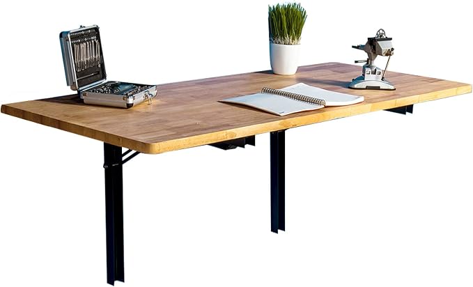 Wallmaster Wall Mounted Folding Workbench Heavy Duty Fold Down Table Utility - Image 2