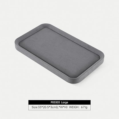 Jewelry Display, Yinbeini Microfiber Valet Tray, Luxury Jewelry Drawer Organizer - Image 2