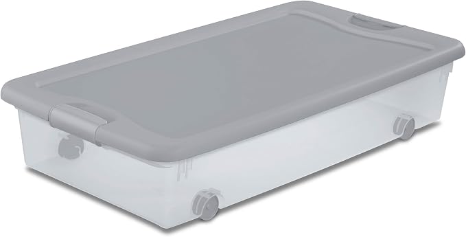 Sterilite 4-Pack 56 Quart Wheeled Latching Box, Underbed Plastic Storage - Image 8
