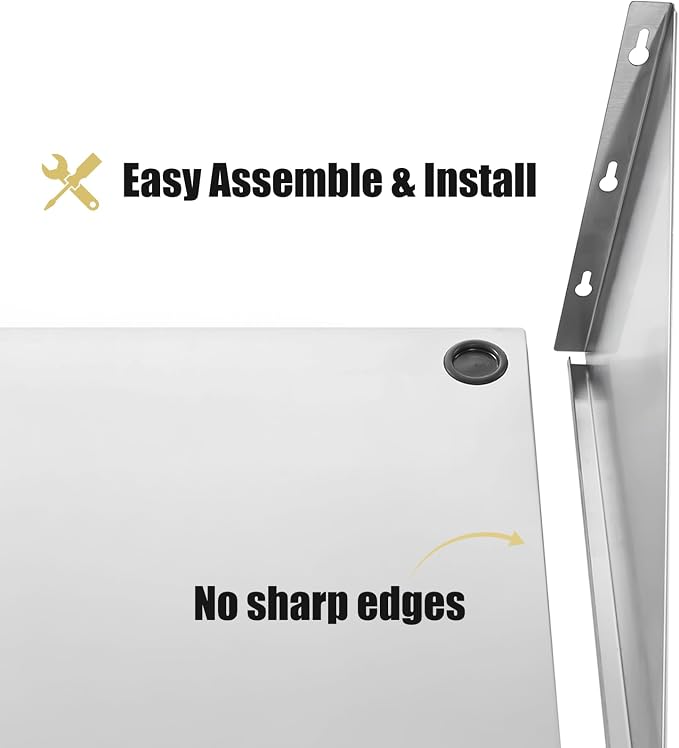 Hally Stainless Steel Microwave Shelf 18"x24" 185 lb, NSF Commercial Heavy Duty - Image 6