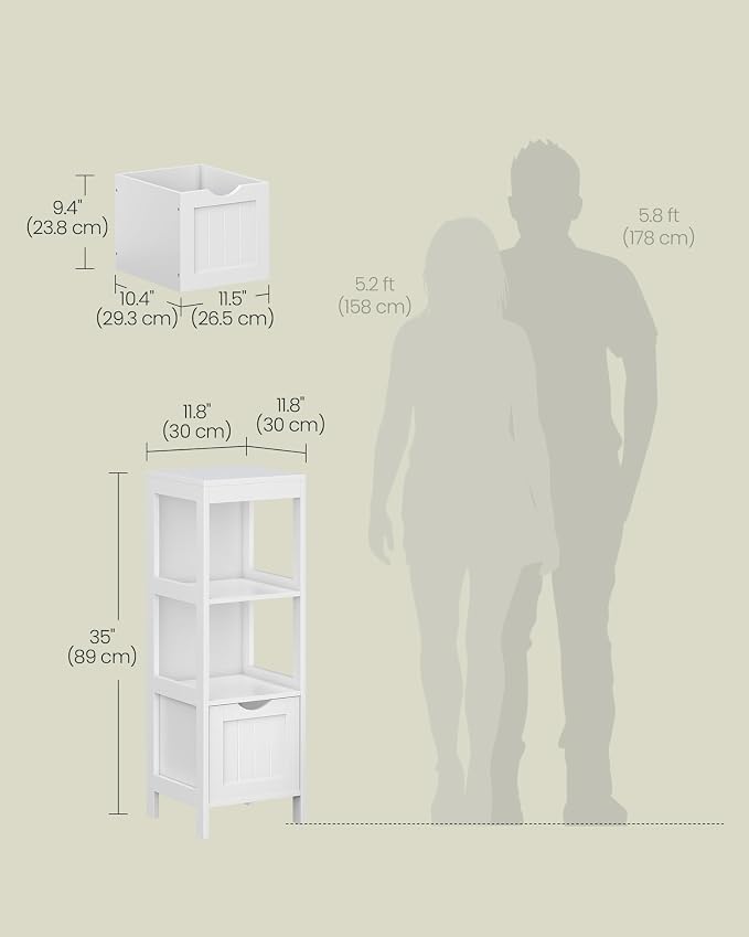 VASAGLE Storage Cabinet, Storage Organizer Rack Stand - Image 3