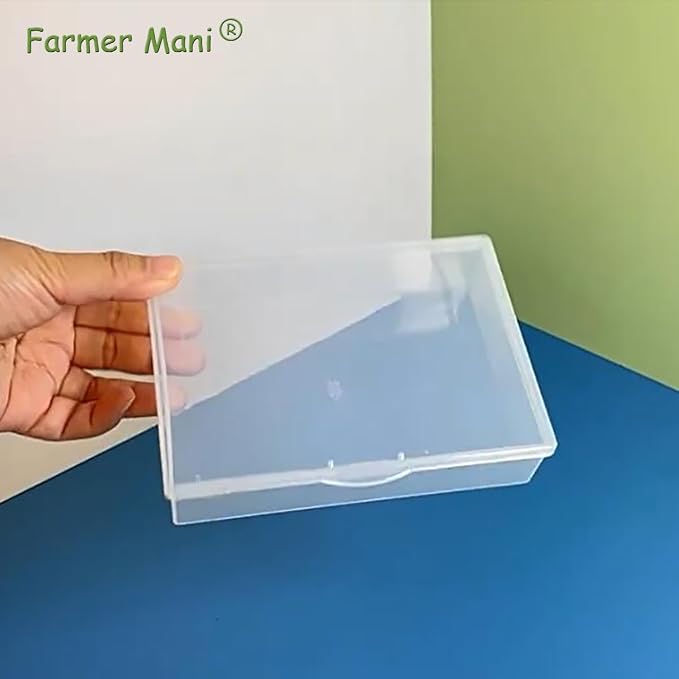 2 Pack Rectangle Plastic Clear Storage Containers Box, Safety Pins and Other - Image 4