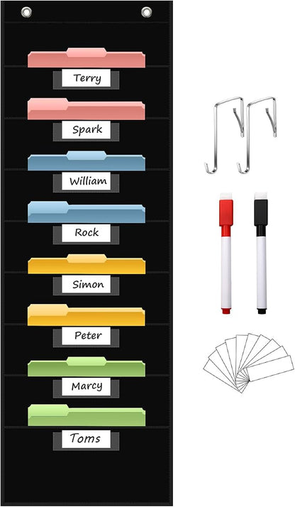 8 Pockets File Storage Pocket Chart by ANCOMEDO