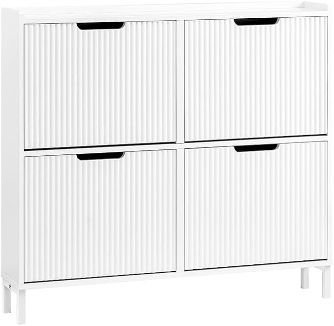 SoBuy Shoe Cabinet 4 Drawers, Narrow Shoe Storage Organizer by SoBuy
