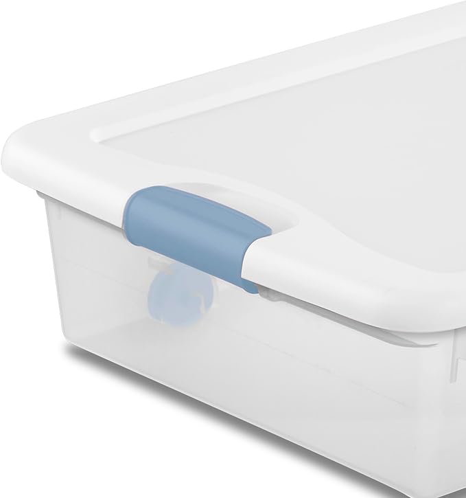 Sterilite 4-Pack 56 Quart Wheeled Latching Box, Underbed Clear Plastic Storage - Image 9