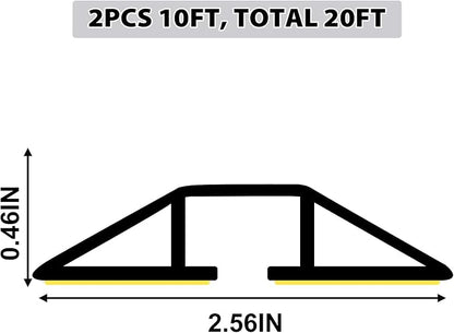 20Ft Cord Cover Heavy Duty Cable Protector 3 Channels Contains Cords Cables and - Image 2