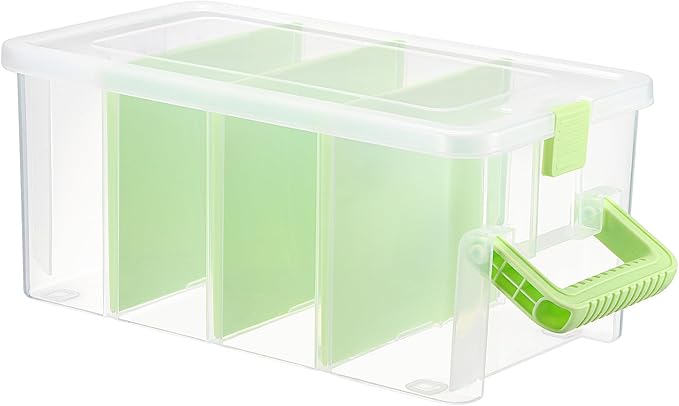 BTSKY Clear Plastic Dividing Storage Box by BTSKY
