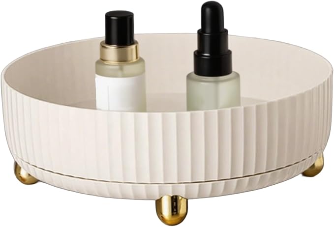 Rotating Makeup Organizer, 8.7 Inch Large Capacity Vanity Tray - Image 6