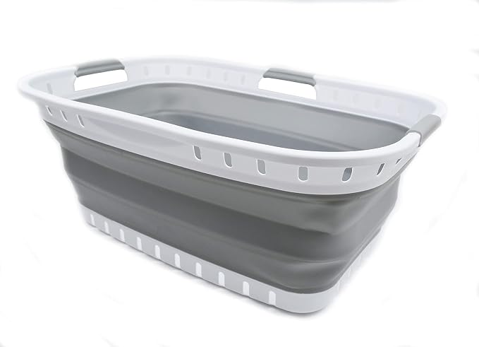 SAMMART 44L Collapsible Plastic Laundry Basket by SAMMART
