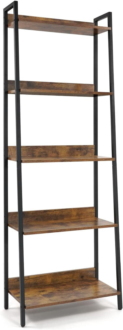 CAPHAUS 5 Tier Ladder Bookshelf, 24 Inch Width Free Standing Shelf, Bookcase - Image 9